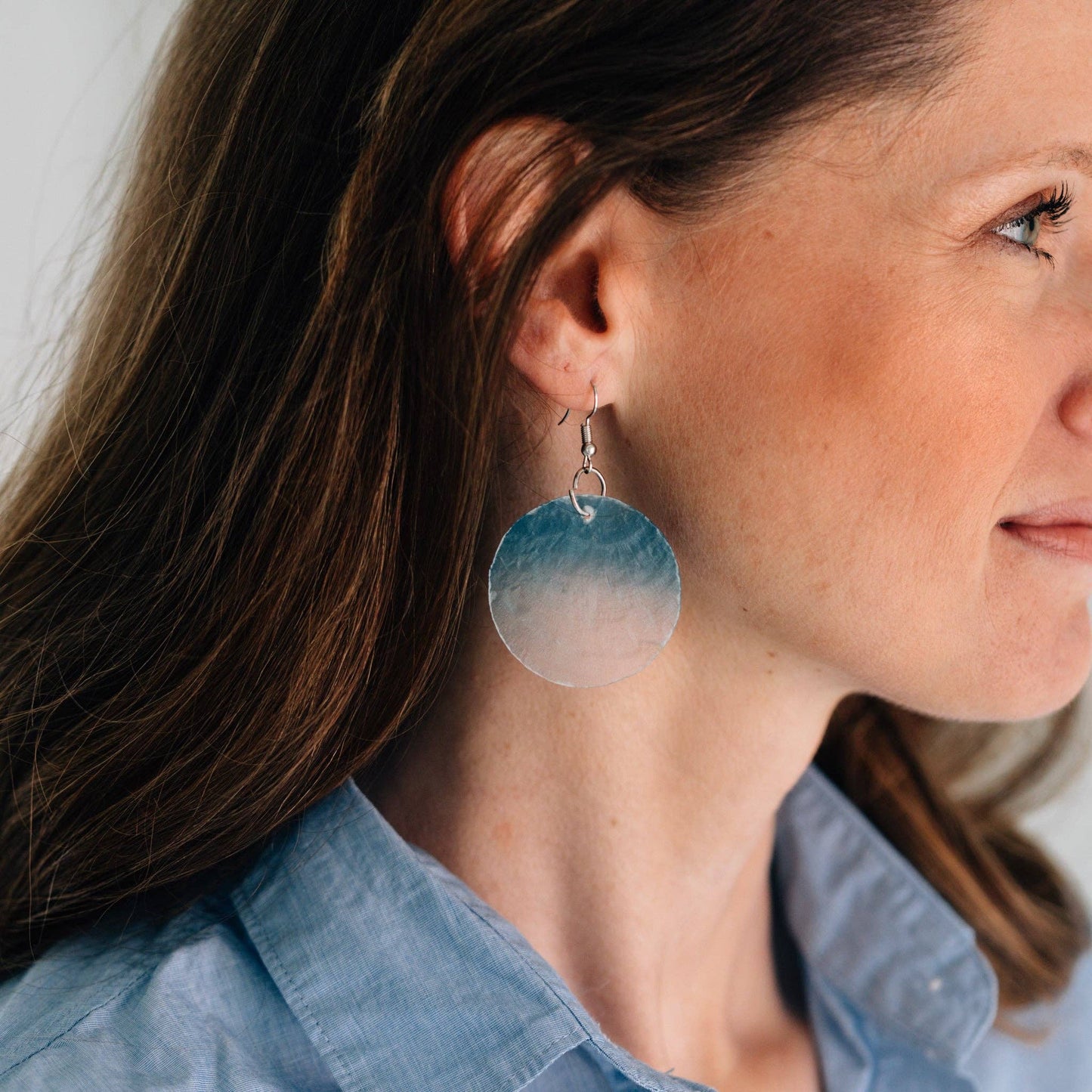 Ombre Capiz Earrings