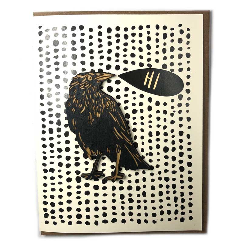 Engraved Wooden Magnet Card