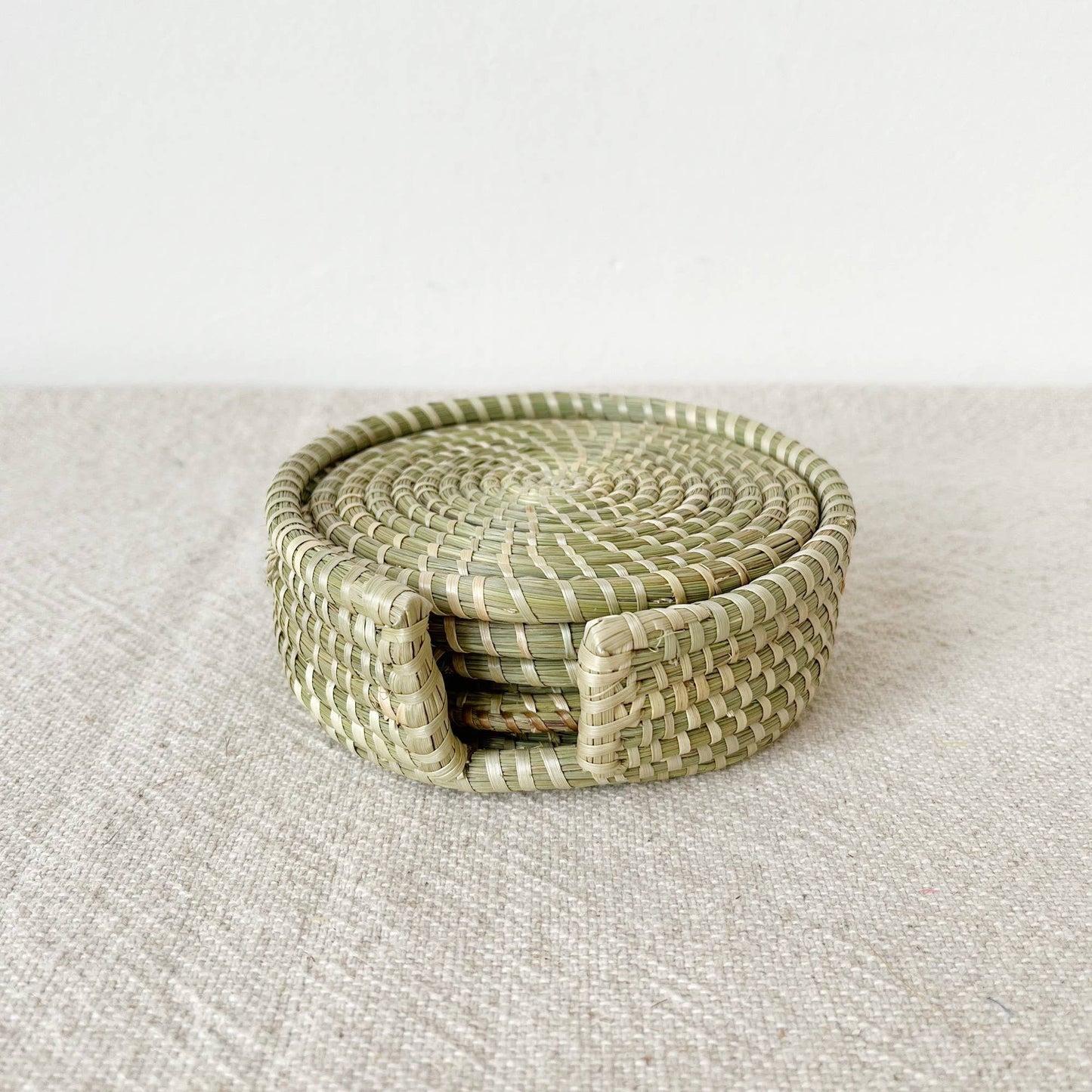 Sweetgrass Coaster Set + Holder