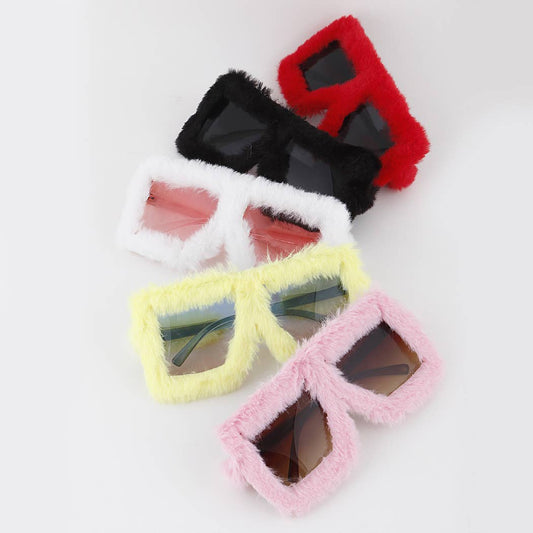 Oversized Fur Sunglasses