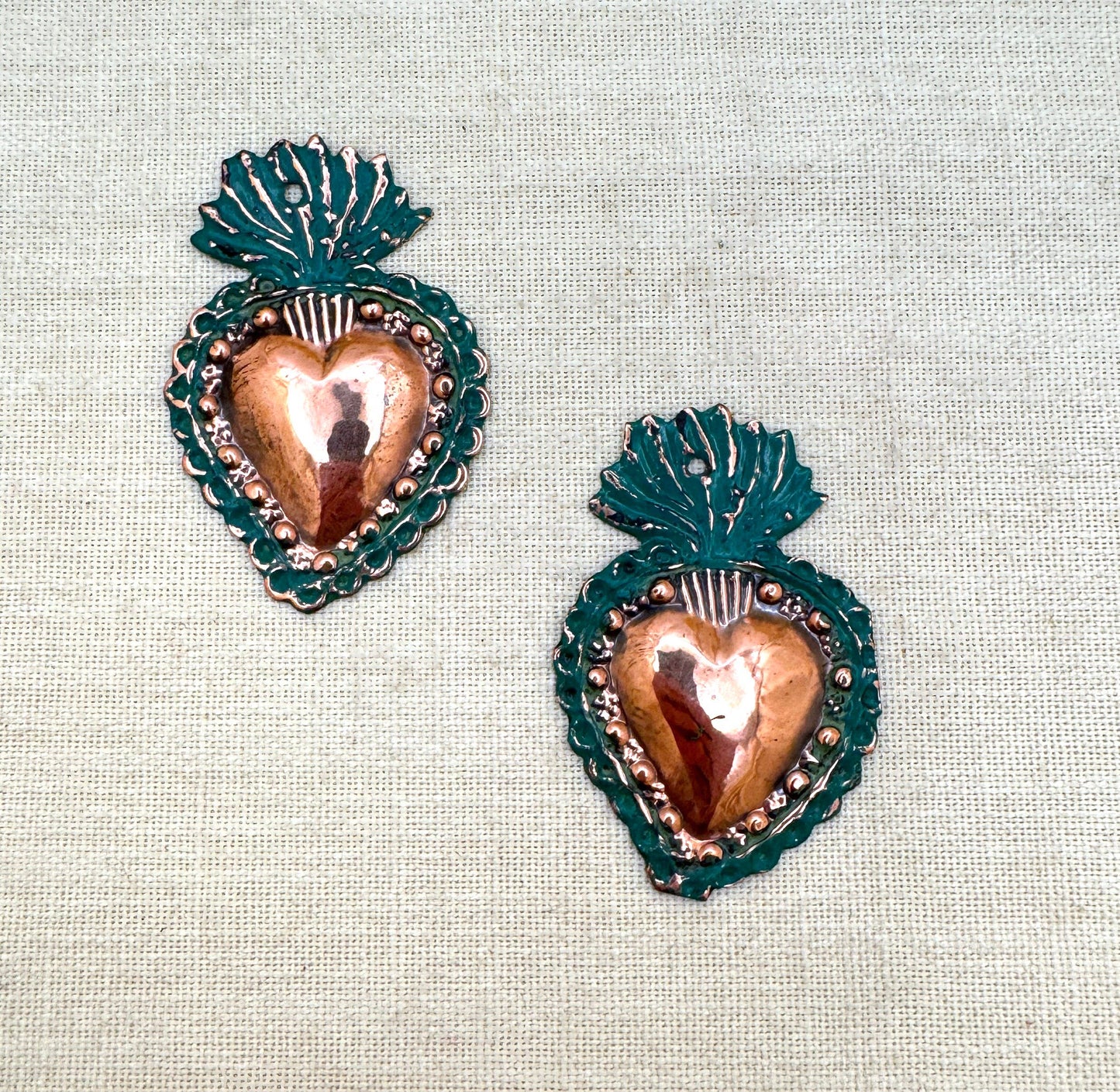 Oxidized Copper Heart