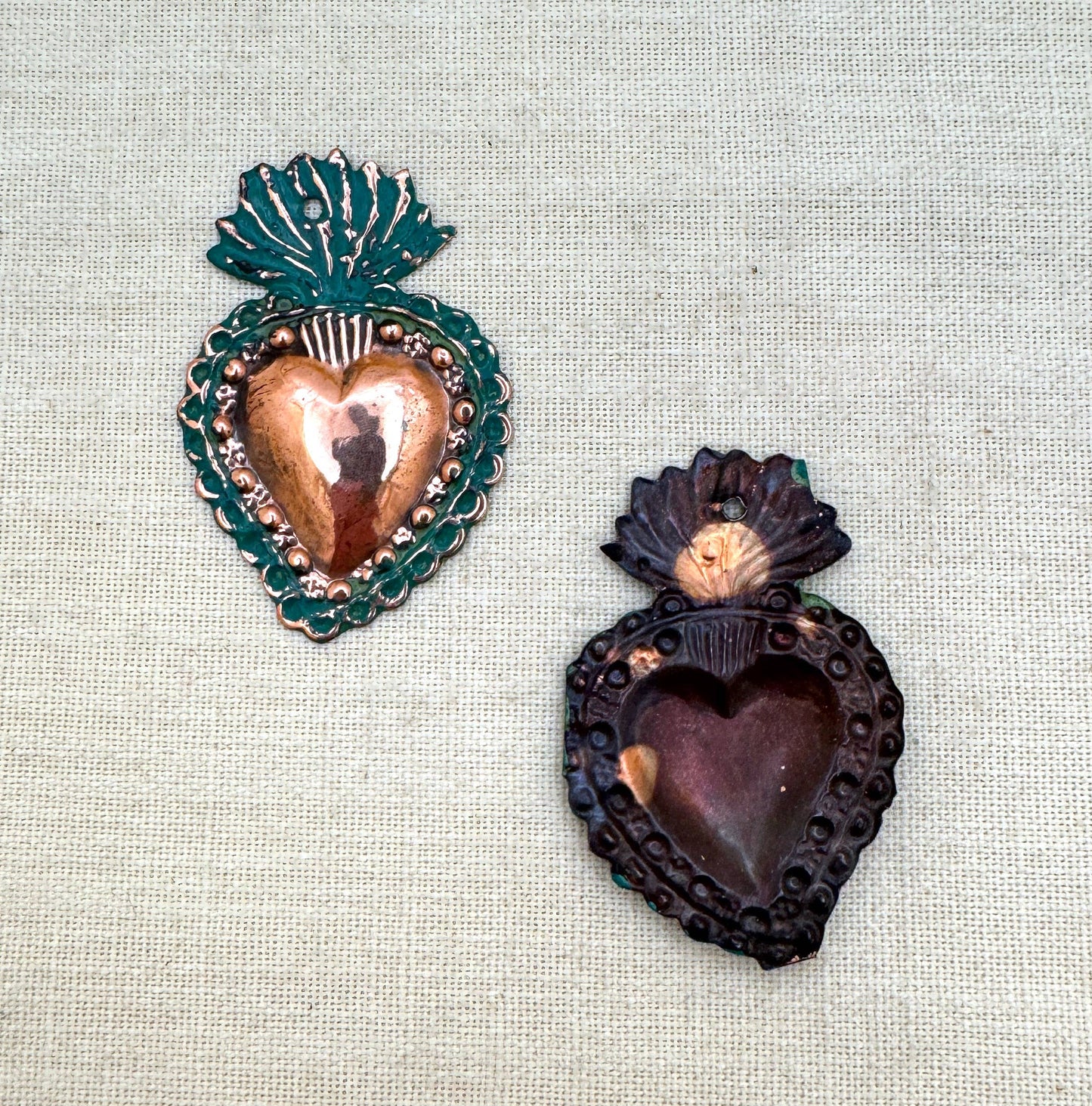Oxidized Copper Heart