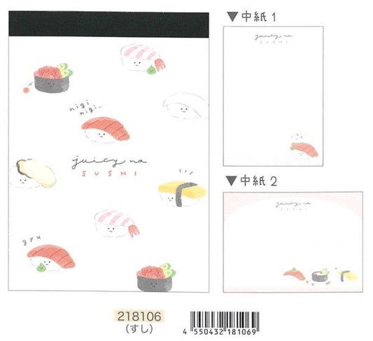 Sushi Juicy Mini Note Pad