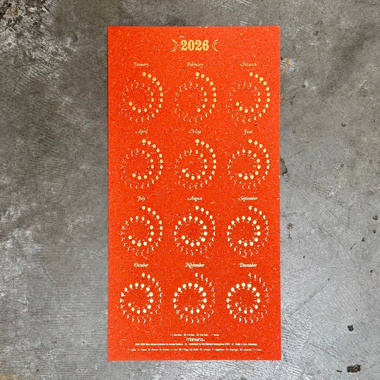 2026 Moon Calendar Apricot - Small