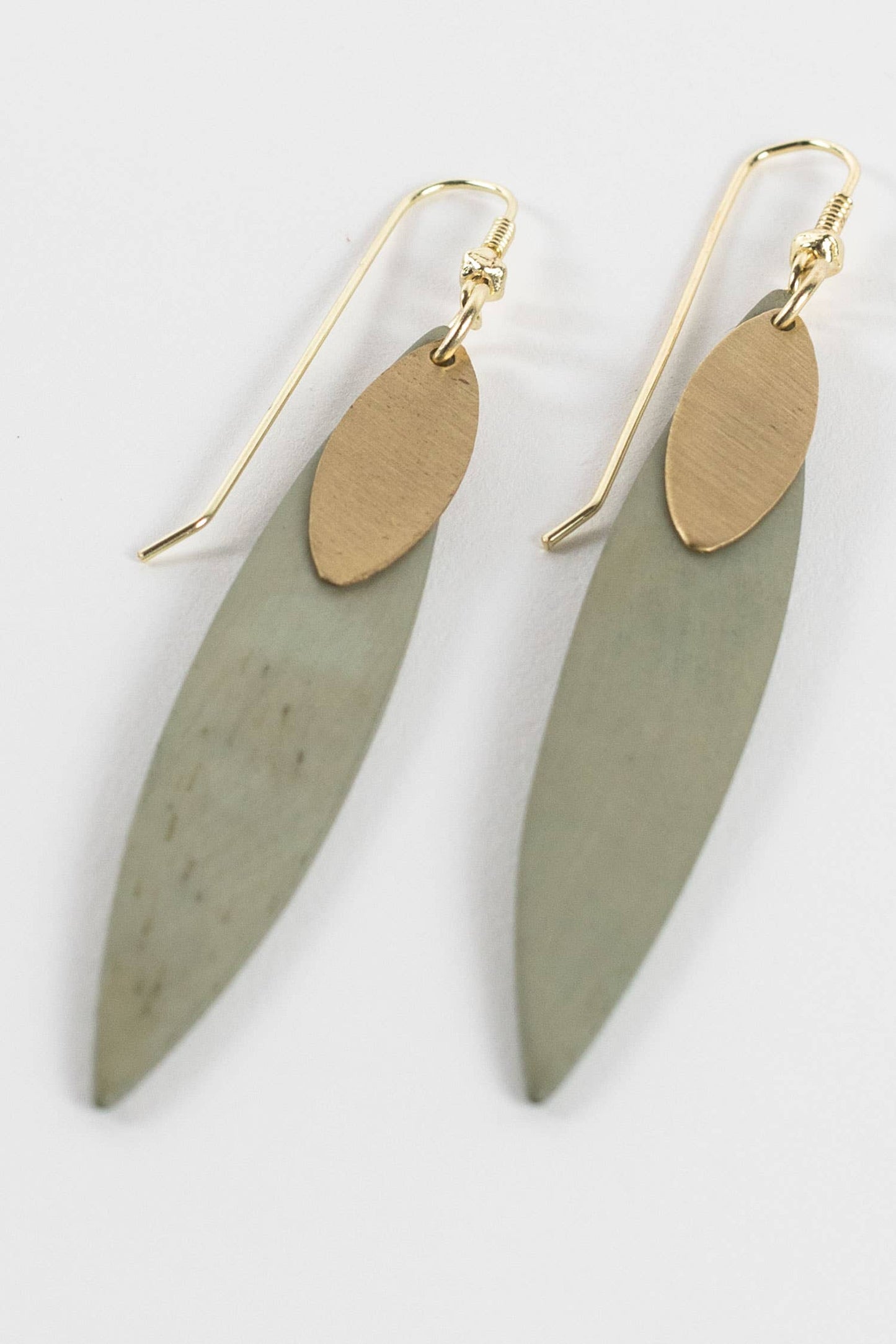 Bone and Brass Earrings