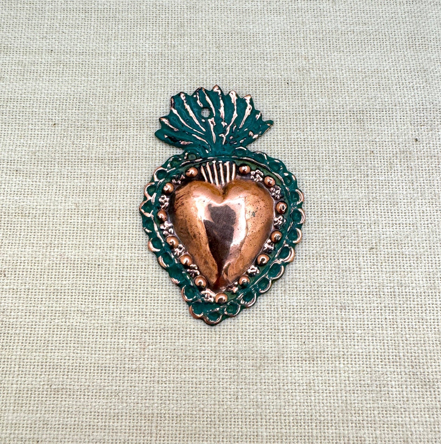 Oxidized Copper Heart