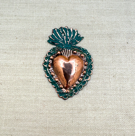 Oxidized Copper Heart